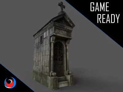 Cemetery Mausoleum 04 type 2 Low-poly 3D model