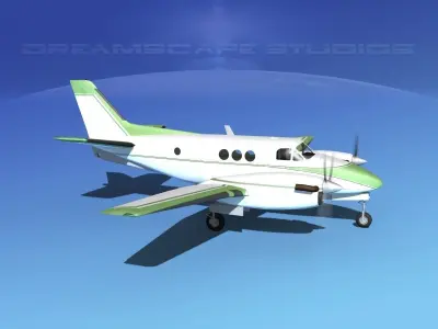Beechcraft King Air C100 V15 3D model