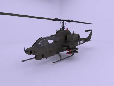 Helicopter ah1w 3D model by 3DArchiveWorld