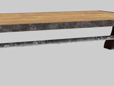 Industrial Vintage Table 3D model