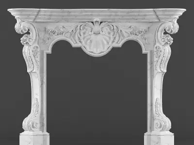 classical fireplace 3D model
