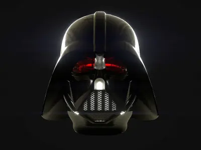 Darth Vader helmet Low-poly 3D model