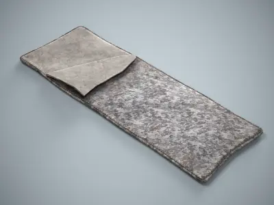 Military Sleeping Bag - Winter Pixel Bedroll Low-poly 3D model