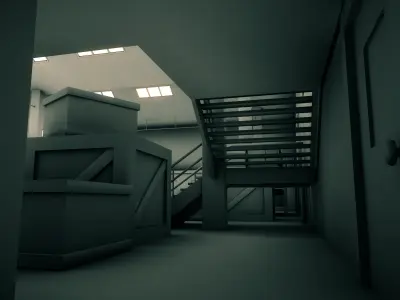 Warehouse interior 3D model buy