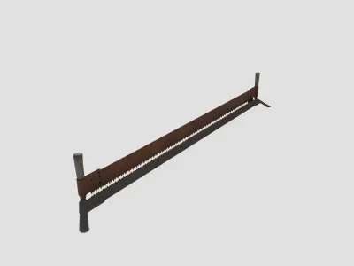 Rusty Saw Low-poly 3D model