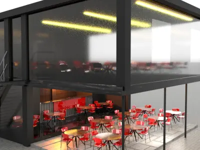 container lounge  Free 3D model