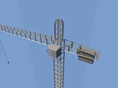 Rigged Crane Low-poly 3D model