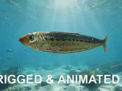 Sardine Low-poly 3D model purchase