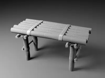 Old Table Low-poly 3D model shop