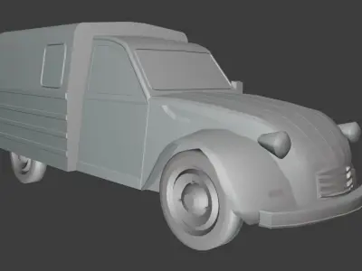 Citroen AK6 Low-poly 3D model