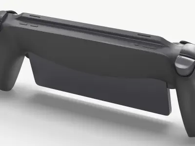 Wireless Game Console with Display and Haptic Grips Black 3D model