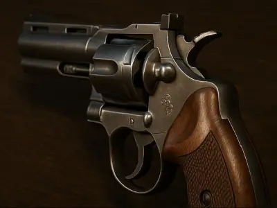 colt python 357 Magnum gun 3D model