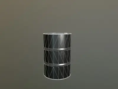 Oil barrel Free low-poly 3D model purchase