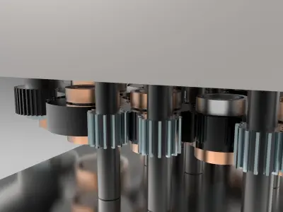 Screwing motor system mold cap 3D model