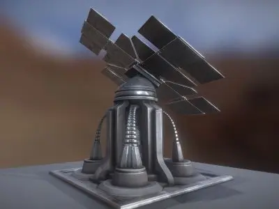 Rigged Solar Power Tower  - Free Download Free low-poly 3D model