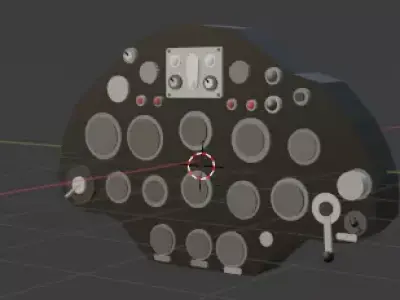 Instrument panel Free low-poly 3D model