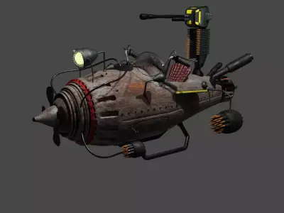 3D science fiction motorcycle  3D model