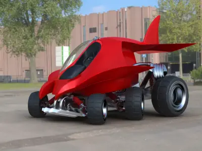 Futuristic Hybrid Aircraft Vehicle 3D model