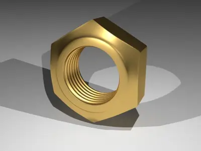 Hex Nut 3D model by masteravi from CGTrader