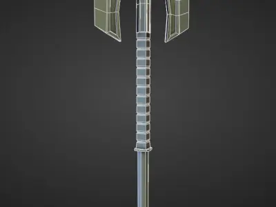 AXE13 high and low poly Low-poly 3D model