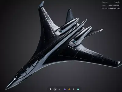 Futuristic Jet 3D model