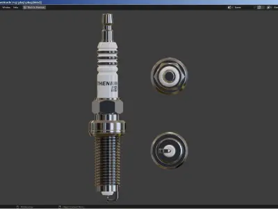 Spark Plug - NGK Ruthenium HX 3D model