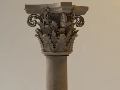 Classical Columns Low-poly 3D model