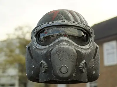 Spartan helmet Metro 2033 Low-poly 3D model