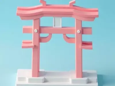 Japanese Arch Monument 3D model
