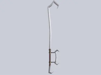 Hook sword Low-poly 3D model