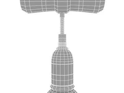 Antique Corkscrew Low-poly 3D model