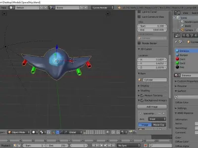 Space Ship Free low-poly 3D model buy