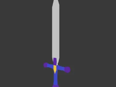 Simple Sword Free low-poly 3D model order