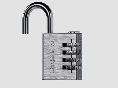 Padlock Low-poly 3D model purchase
