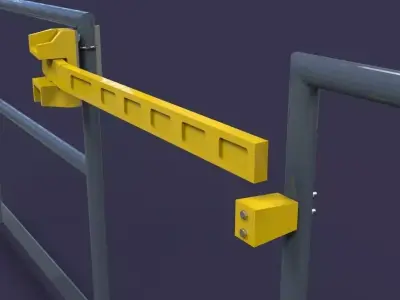 Single bar safety gate Free 3D model