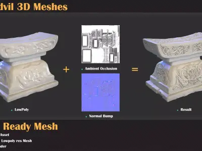 39 Anvil 3D Meshes - VOL 59 Low-poly 3D model