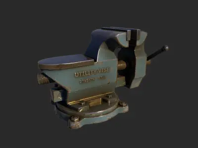 Utility Bench Vise Low-poly 3D model