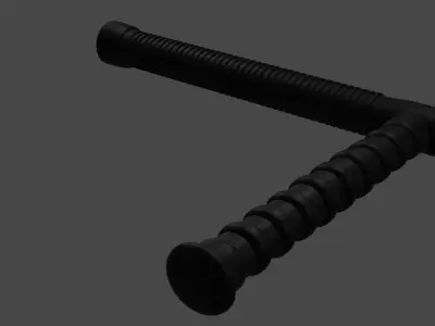 baton weapon melee Free low-poly 3D model