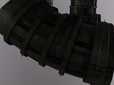 Machine Pipe Low-poly 3D model