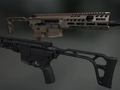 SIG SAUER MCX Spear LT Low-poly 3D model