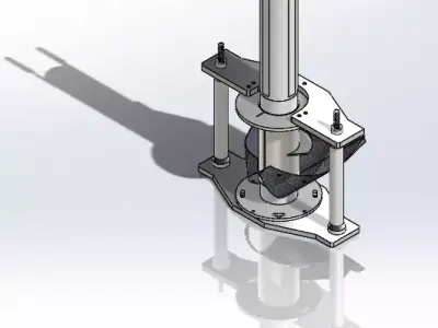 strip machine tool with metal base 3D model