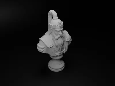 Mongol Shaman Warrior Bust Chess 3D print model purchase