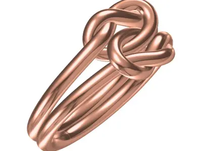 Antique Double Celtic Knot ring 3D print model