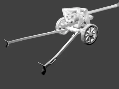 75mm pak 40 3D model
