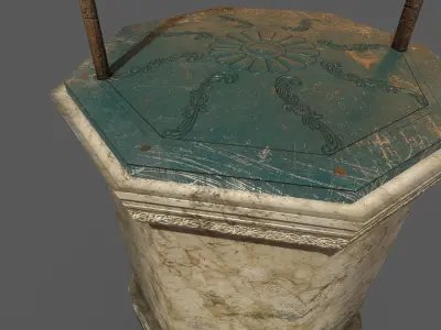 Medieval well Low-poly 3D model purchase