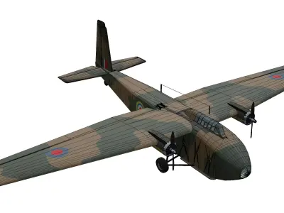 General Aircraft GAL58 Hamilcar X Low-poly 3D model