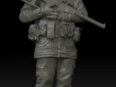 UKRAINIAN SOLDIER 01 3D print model