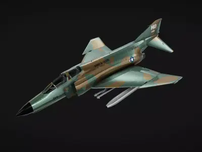 F-4 Phantom Low-poly 3D model