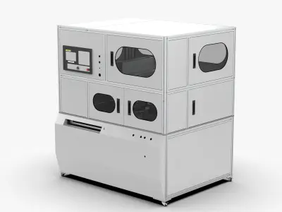 Automatic Cylindrical Battery Cutting and Welding Machine 3D model