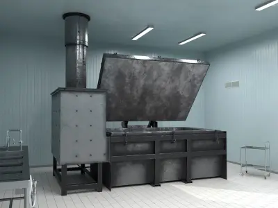  Cremation Oven for Animal Incineration Rigged for Cinema 4D 